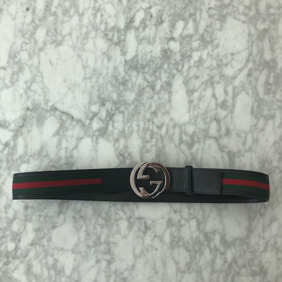 Gucci Belt with Silver G Buckle, 34 inches - Picture 4 of 6